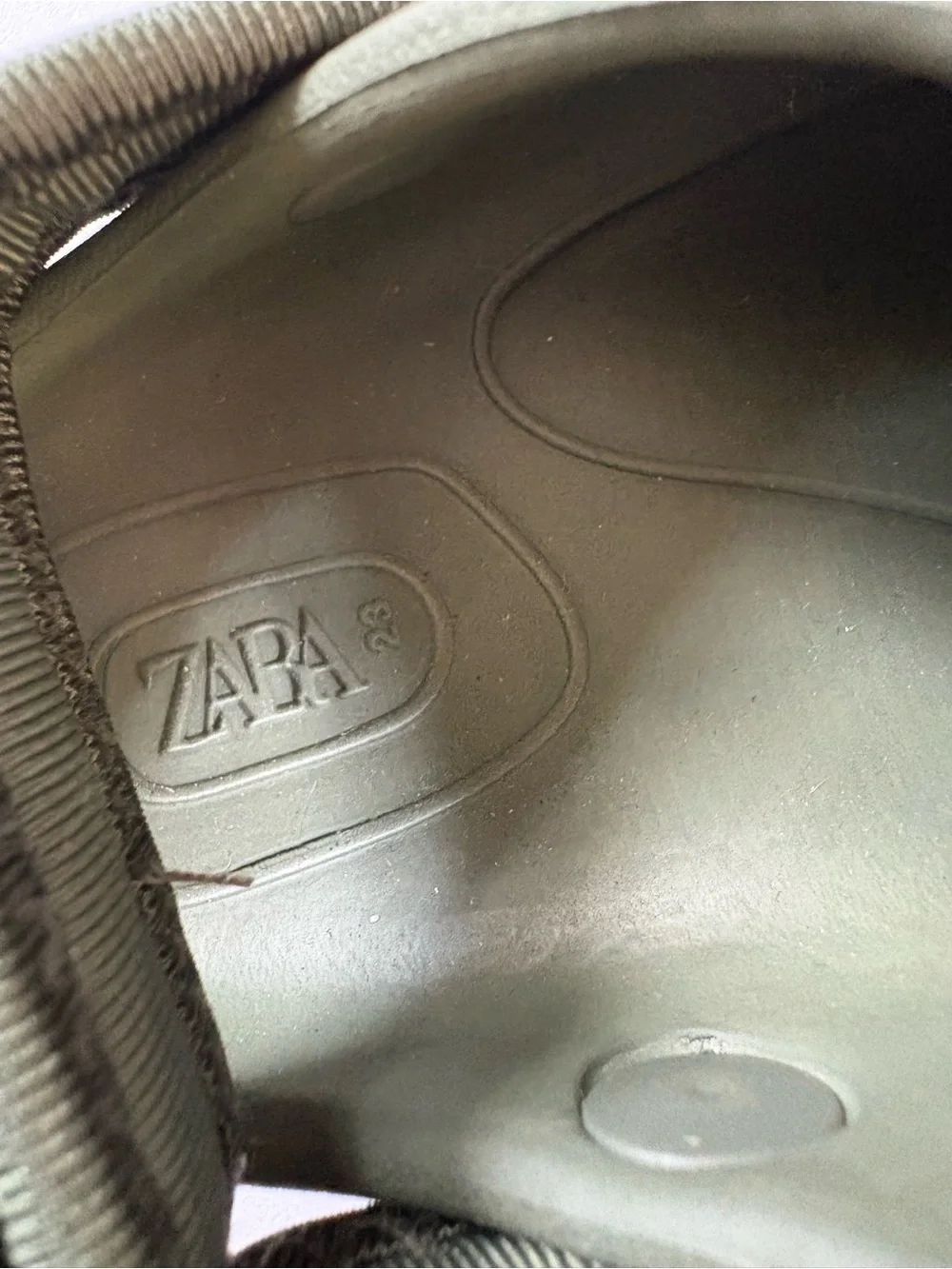 Zara Kids Rubber Mules Clogs Shoes Army Green 23 Comfy Water resistant Light m
